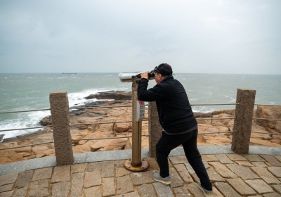 Taiwan sits just 68 nautical miles away from China's Pingtan island - just visible through binoculars